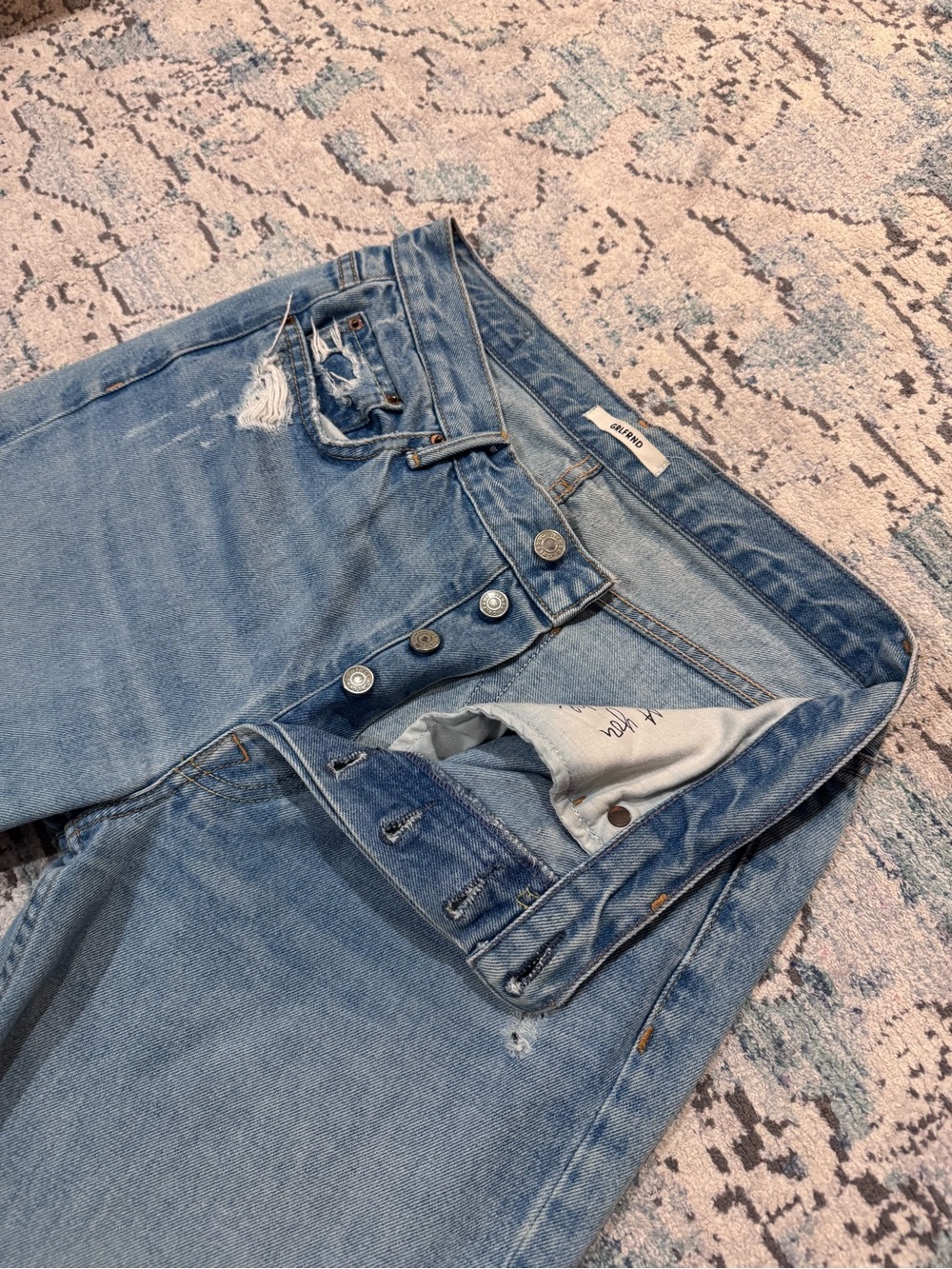 High-Rise Light Wash Women's Cropped Button-Fly Jeans